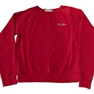 Talentless Red Crewneck Sweatshirt Men's Small Minimal Logo Streetwear Pullover